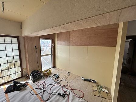 【リフォーム中】キッチンを据える予定の場所です。