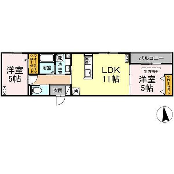 グラナーデ東葛西 ｜東京都江戸川区東葛西2丁目(賃貸アパート2LDK・2階・50.58㎡)の写真 その2