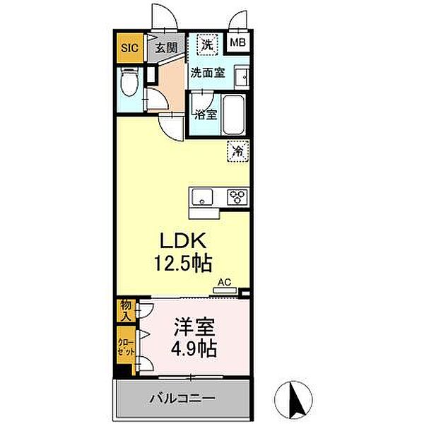 Noble Maison ｜東京都江戸川区東葛西5丁目(賃貸マンション1LDK・5階・40.72㎡)の写真 その2