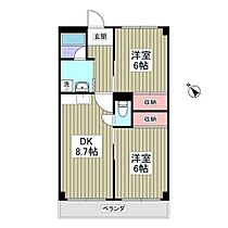 ハイム広尾  ｜ 千葉県市川市広尾1丁目16番23号（賃貸マンション2DK・3階・47.17㎡） その2