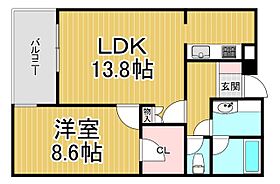 ラークヒルコート  ｜ 兵庫県宝塚市雲雀丘山手1丁目（賃貸マンション1LDK・2階・53.86㎡） その2