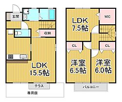 筒井タウンハウス　A棟  ｜ 兵庫県伊丹市野間1丁目（賃貸一戸建3LDK・1階・88.95㎡） その2