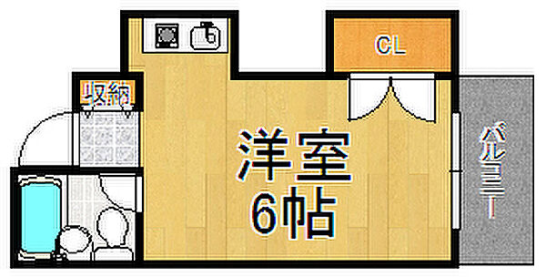 兵庫県西宮市能登町(賃貸アパート1R・2階・17.88㎡)の写真 その2