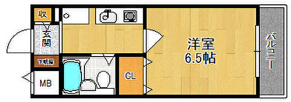 兵庫県西宮市甲子園口2丁目(賃貸マンション1K・3階・21.00㎡)の写真 その2