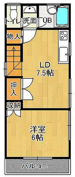 兵庫県西宮市能登町(賃貸アパート1LDK・2階・28.55㎡)の写真 その2