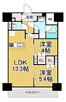 兵庫県西宮市本町（賃貸マンション2LDK・6階・53.70㎡） その2