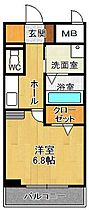 兵庫県西宮市甲東園2丁目（賃貸マンション1K・3階・24.00㎡） その2