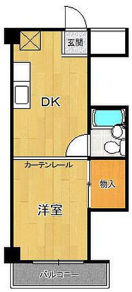 ドミトリー甲子園 ｜兵庫県西宮市上甲子園1丁目(賃貸マンション1DK・5階・27.06㎡)の写真 その2