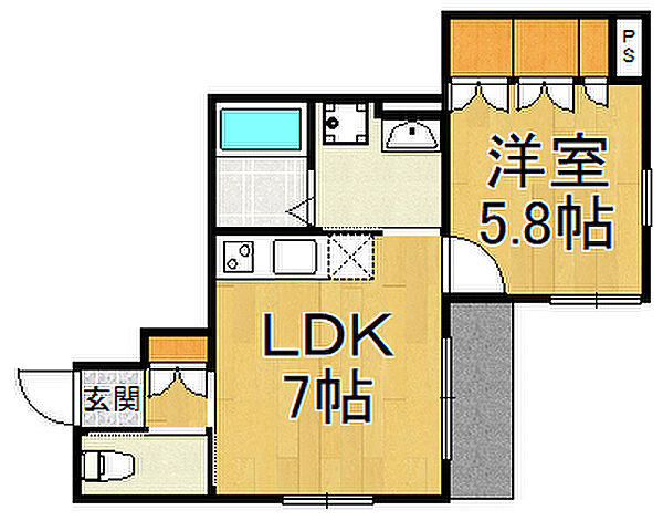 アベニール ｜兵庫県西宮市大畑町(賃貸アパート1DK・1階・31.05㎡)の写真 その2