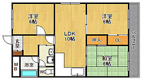 クレール・ド・園田  ｜ 兵庫県尼崎市東園田町6丁目（賃貸マンション3LDK・2階・62.37㎡） その2