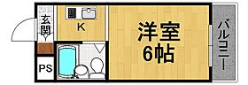 兵庫県尼崎市南武庫之荘4丁目（賃貸マンション1K・2階・18.00㎡） その2