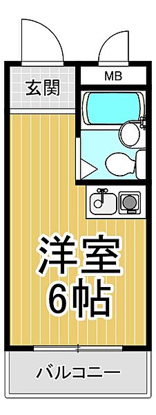 パラツィーナ武庫之荘 ｜兵庫県尼崎市南武庫之荘2丁目(賃貸マンション1R・4階・16.57㎡)の写真 その2