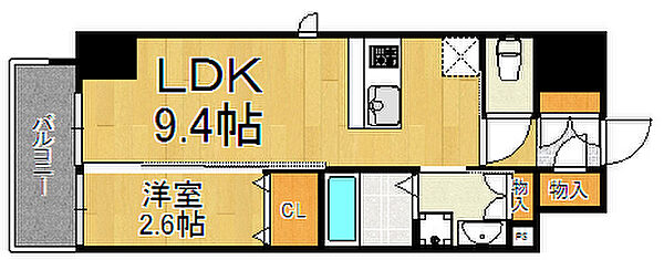 兵庫県尼崎市杭瀬本町3丁目(賃貸マンション1LDK・7階・32.10㎡)の写真 その2