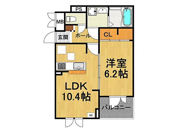 フォーチュンパーク ｜兵庫県尼崎市今福2丁目(賃貸アパート1LDK・2階・40.14㎡)の写真 その2