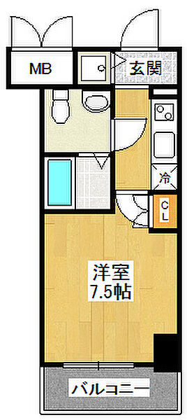 兵庫県尼崎市昭和南通3丁目(賃貸マンション1K・5階・23.50㎡)の写真 その2