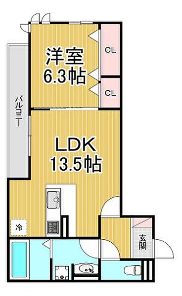 兵庫県尼崎市武庫之荘本町3丁目(賃貸アパート1LDK・2階・49.39㎡)の写真 その2