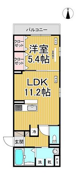 兵庫県尼崎市武庫之荘本町3丁目(賃貸アパート1LDK・2階・43.37㎡)の写真 その2