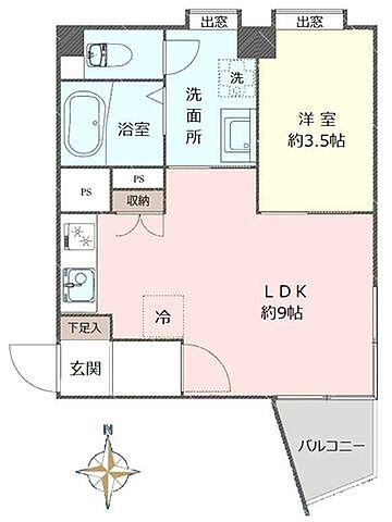 間取り メトロ新高円寺マンション 5階/-