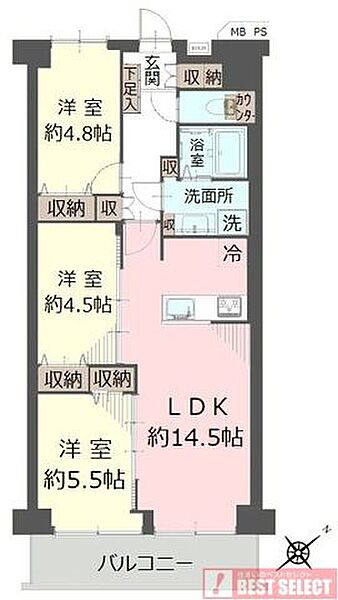 間取りを拡大表示