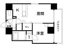 コートビバリッジ 5階1LDKの間取り