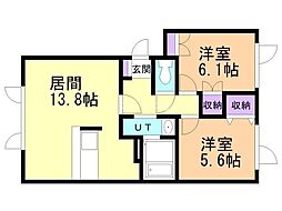 間取図画像 2LDK