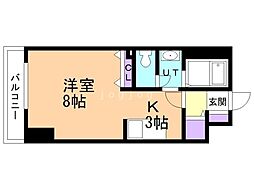 ＰＲＩＭＥ　ＵＲＢＡＮ北14条 10階1Kの間取り