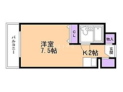 メゾン・ド・ウルス 1Kの間取図画像