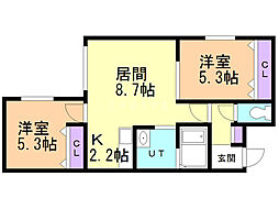 間取図画像 2LDK
