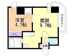 シャレオ当別壱番館 1LDKの間取図画像