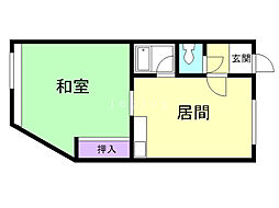 みつやビル 1LDKの間取図画像
