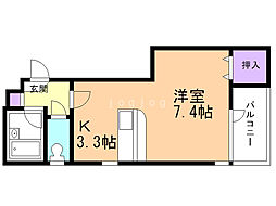 ノースコート18 1Kの間取図画像
