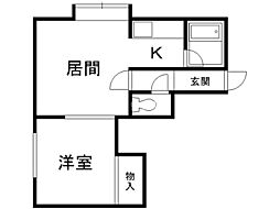 ブレス307 1LDKの間取図画像