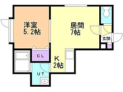 レアル・コンシェルト2 1LDKの間取図画像