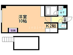フラッグシティ 1Kの間取図画像