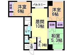グリシーヌ41 3LDKの間取図画像