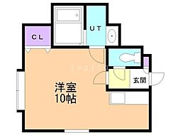 こんしぇるじぇ 1Kの間取図画像