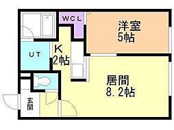 ARROWHOUSE 1LDKの間取図画像