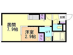 L'OASIS 1DKの間取図画像