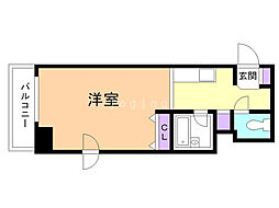 メゾンクレスト北大前2 ワンルームの間取図画像