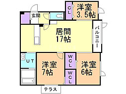 スピカ・ヴァンヴェール 3LDKの間取図画像