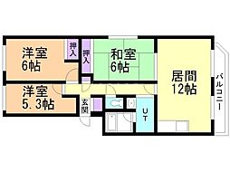 ゼストN39 3LDKの間取図画像