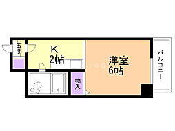 KWビル壱番館 1Kの間取図画像