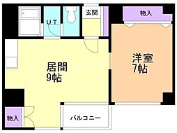 ラフィネマルタ札幌 1DKの間取図画像