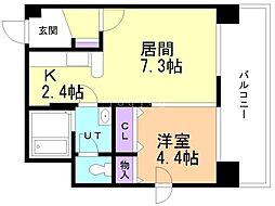 GRANDEFILA2 1LDKの間取図画像