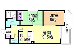 カーサみつも 2LDKの間取図画像