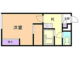 レオパレスあしがら 1Kの間取図画像