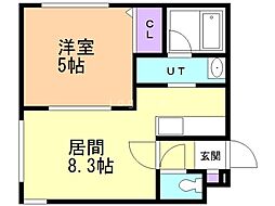 ラグナベルデ北22条 1LDKの間取図画像