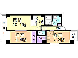 COSMOS22 2LDKの間取図画像