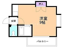 アカシアハイム ワンルームの間取図画像