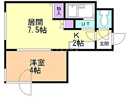ベルウッド15 1LDKの間取図画像